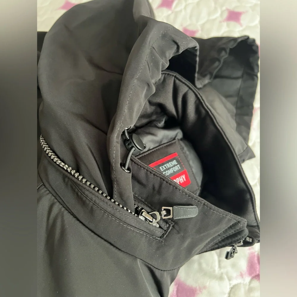Johnston & Murphy Black XC4 Extreme Comfort Hood Cargo Performance Jacket Large